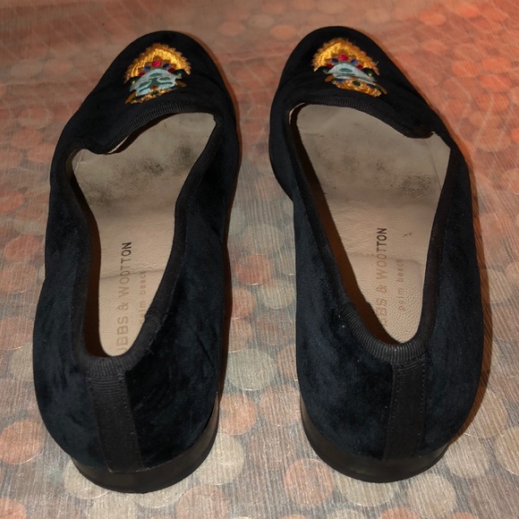 Stubbs And Wootten Black Velvet Dynasty Loafers - Picture 4 of 8